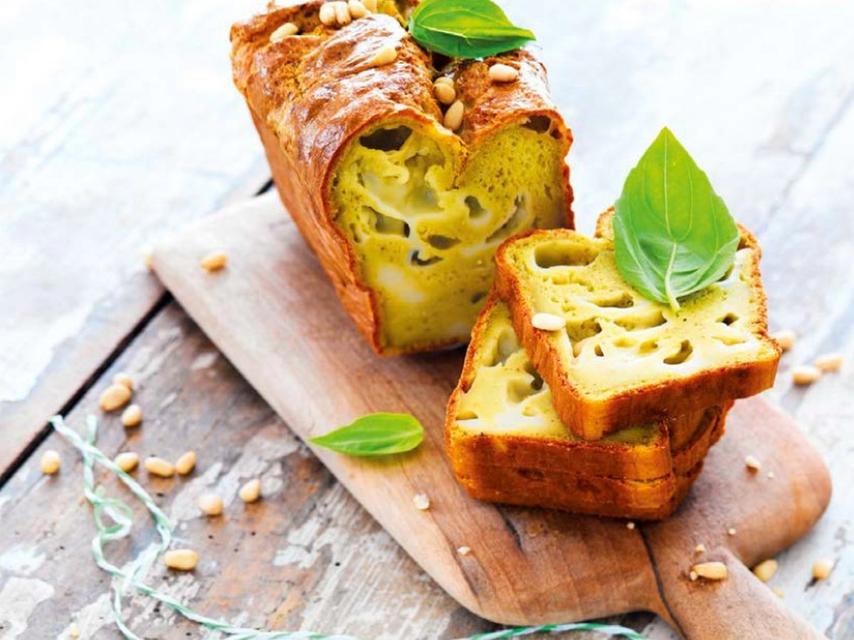 Cake pesto-mozzarella