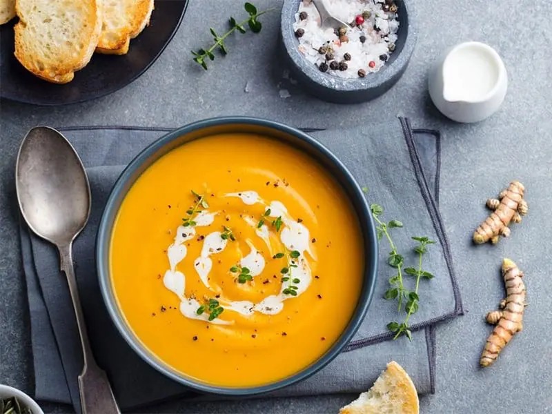 Crème de patate douce au gingembre