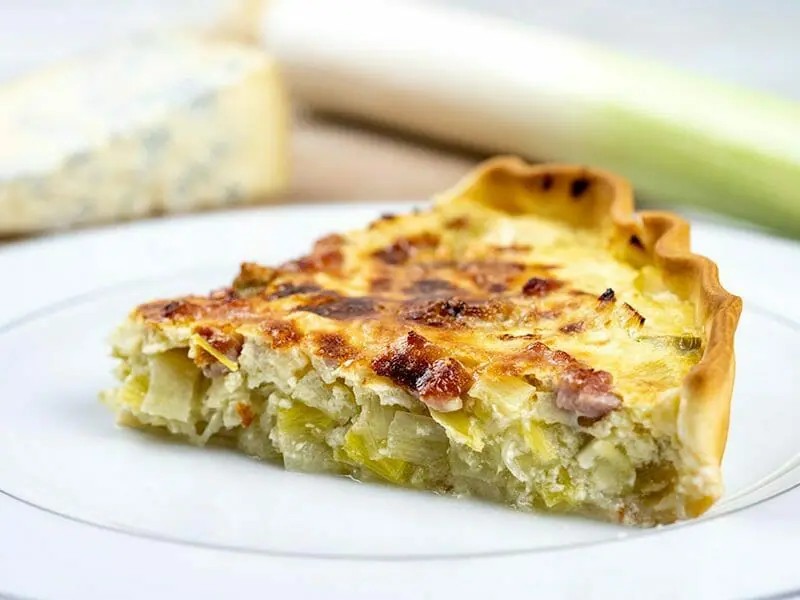 Flamiche aux poireaux et gorgonzola
