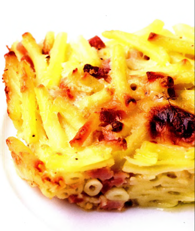 Gratin de macaronis au jambon