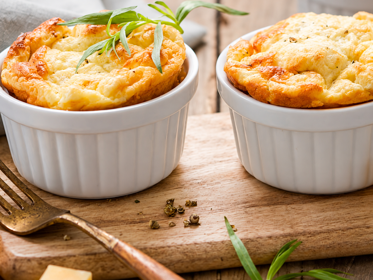 Mini-soufflés au poulet et au fromage