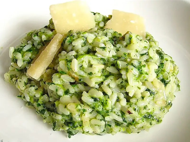 Risotto chèvre épinards